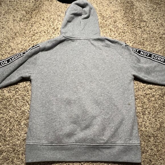 Sorry Not Sorry Women's Small Hoodie Gray - Picture 3 of 8
